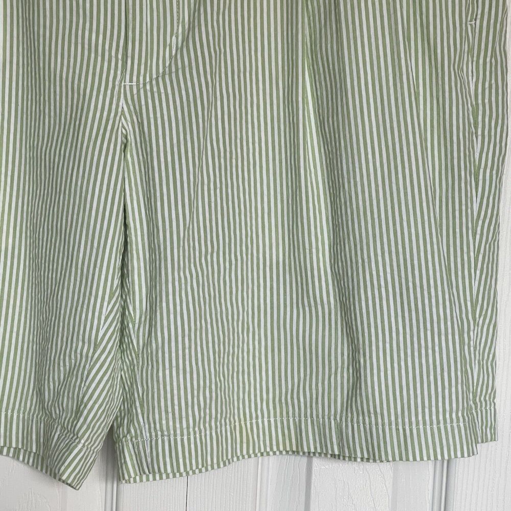 JoS A Bank Stay Cool Seersucker Shorts Green White Stripe Mens 40 - Picture 14 of 16